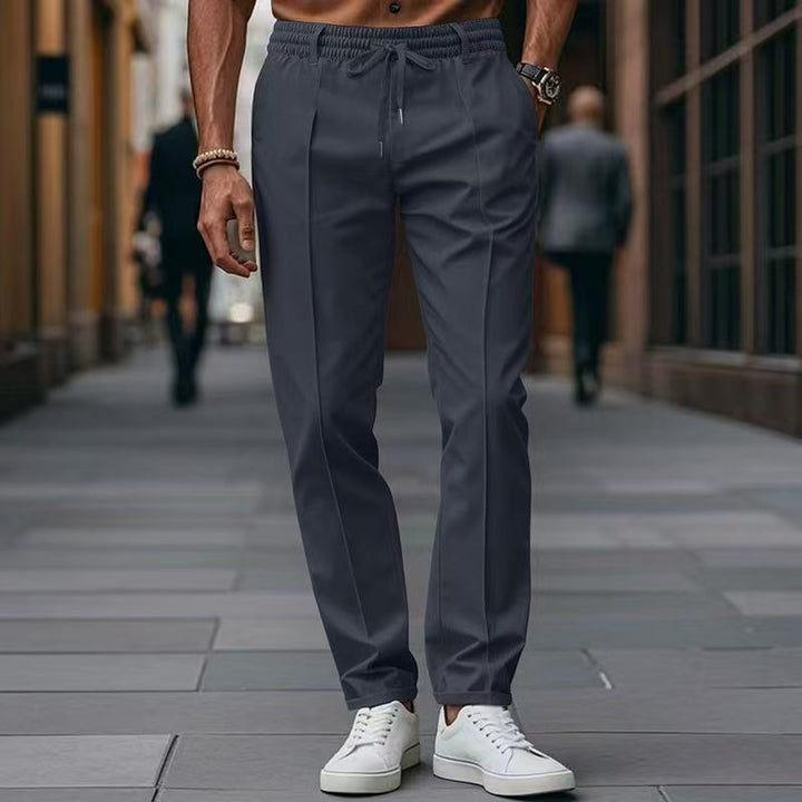 Herren elegante Freizeit-Hose mit elastischem Bund und seitlichen Eingrifftaschen Echoarchiv