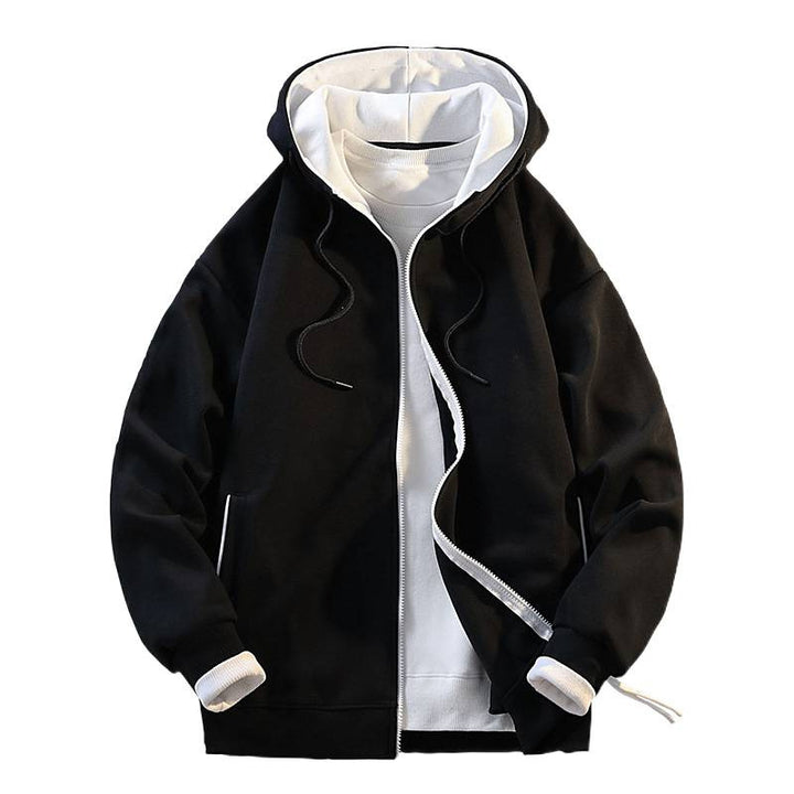Herren modische Kapuzenjacke mit kontrastierenden Details Echoarchiv