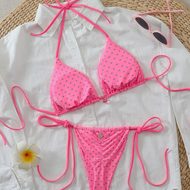 Damen Triangel-Bikini mit verspielten Punkten und verstellbaren Trägern Echo Archiv