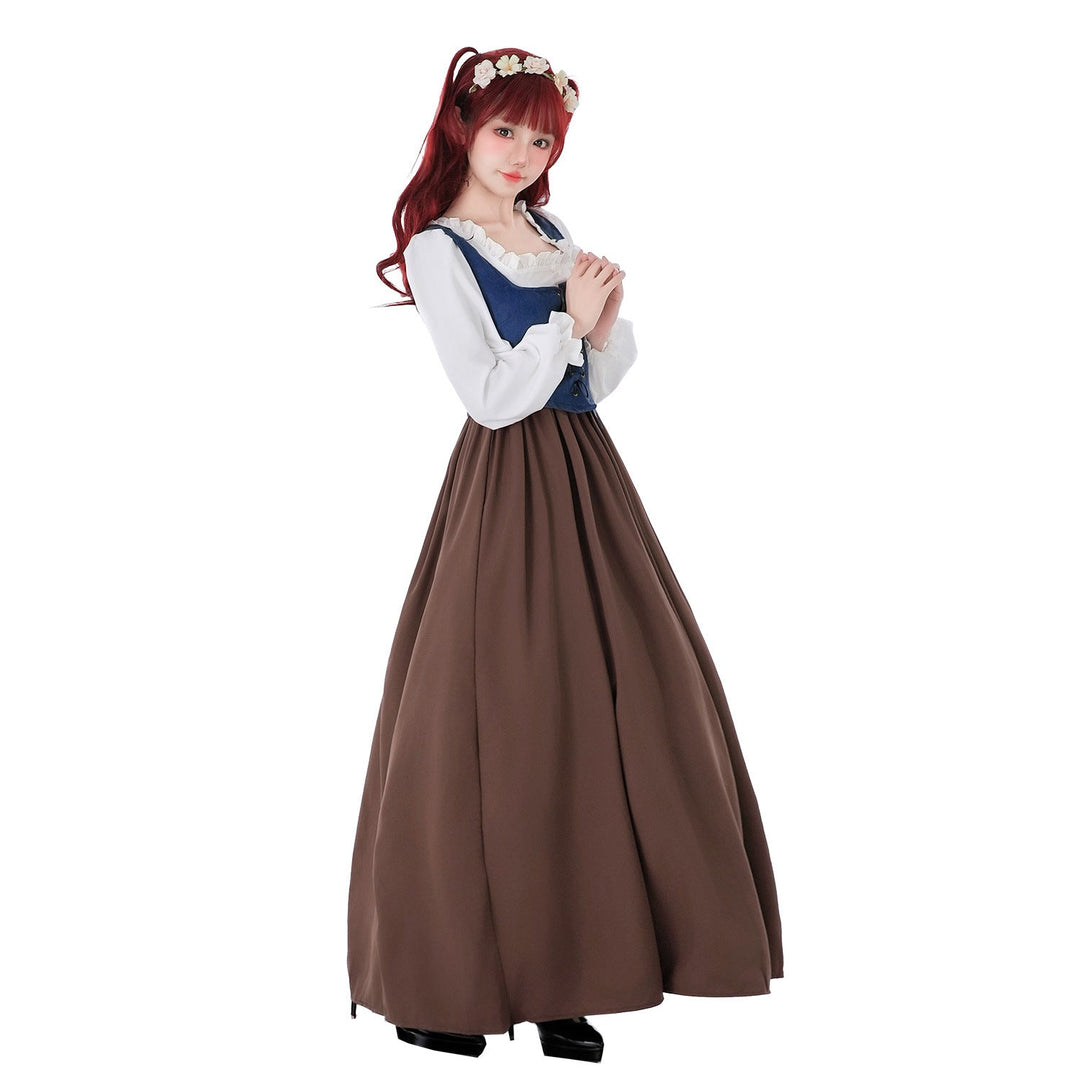 Damen Historisches Trachtenkleid mit stilvollem Korsett und fließendem Rock Echo Archiv