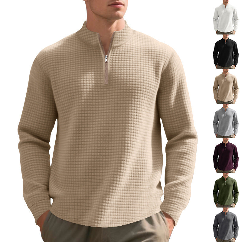 Herren Pullover mit hohem Kragen und praktischer Reißverschlussöffnung Echoarchiv