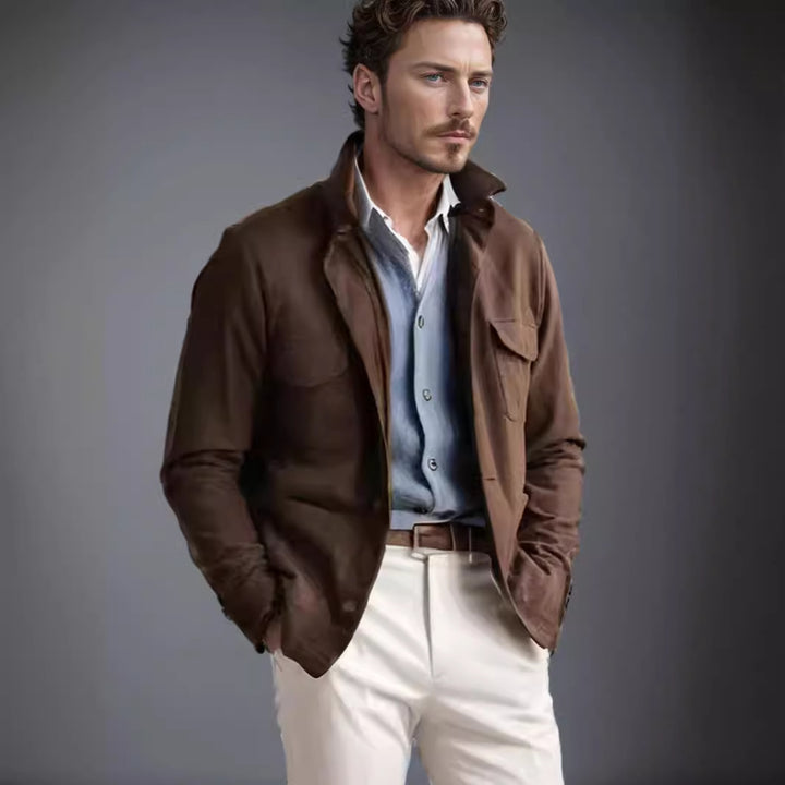 Herren praktische Jacke im schicken Utility-Stil mit hohen Kragen Echoarchiv