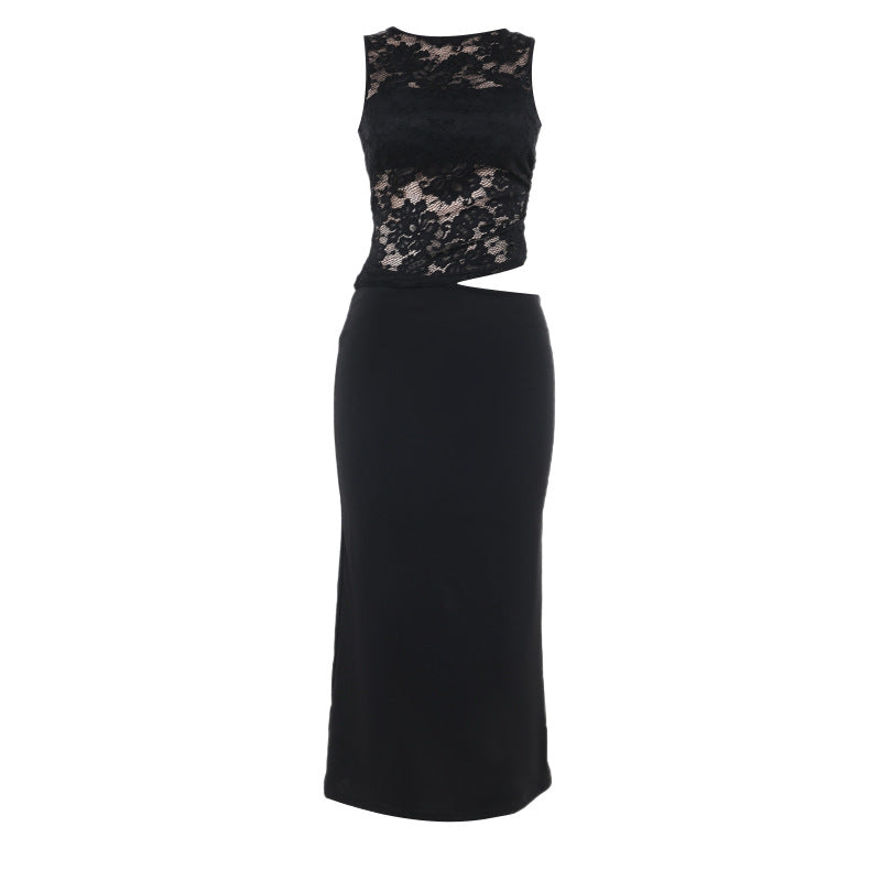 Damen Elegantes Spitzen-Maxi-Kleid mit figurformendem Design Echo Archiv