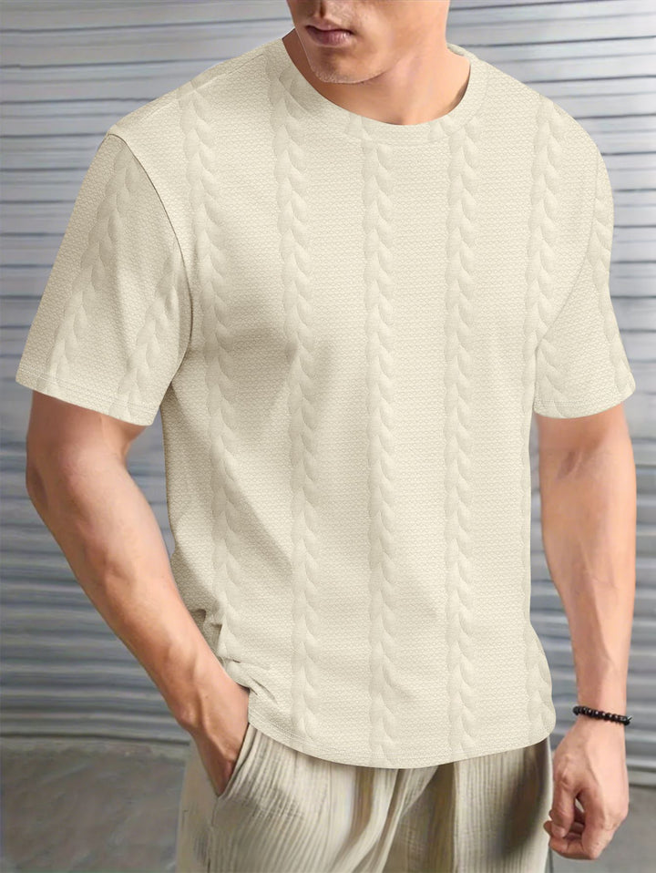 Herren Strukturiertes Kurzarmshirt Echoarchiv