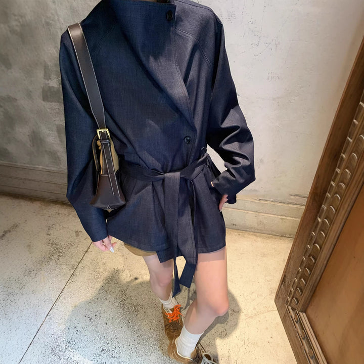 Damen Modische Oversized Blazerjacke Echoarchiv