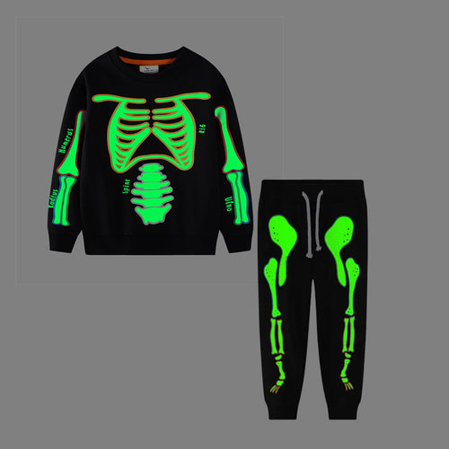 Herren Freizeit-Jogginghose mit leuchtendem Skelett-Design Echo Archiv