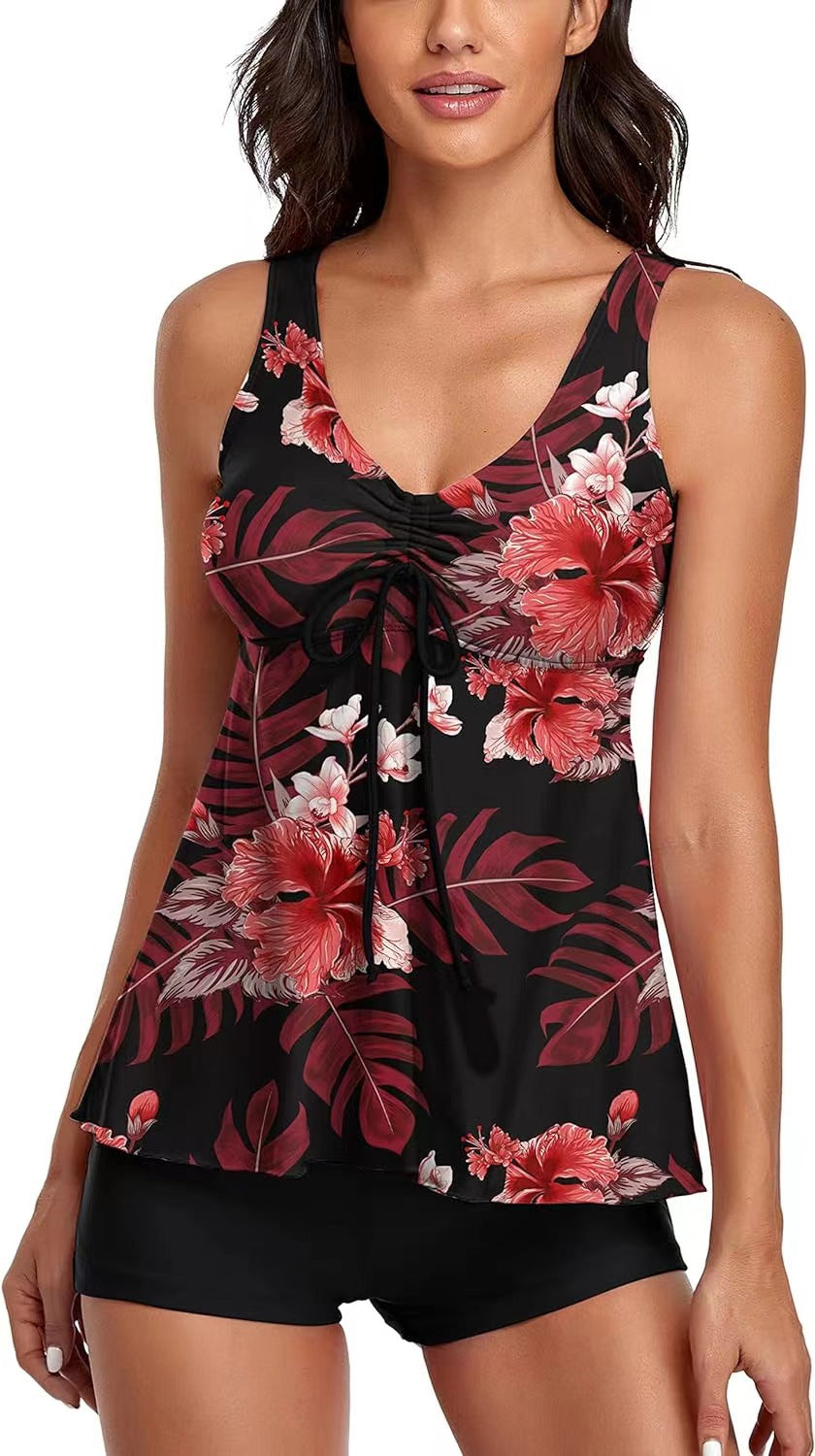 Damen Blumiges Tankini-Set mit Shorts Echo Archiv