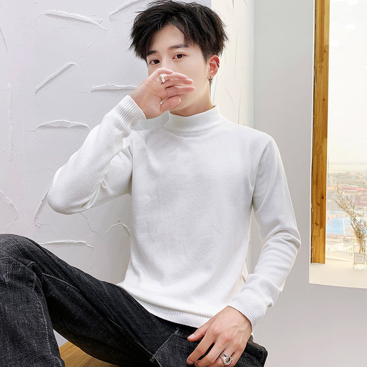 Herren Hochwertiger Rollkragenpullover aus feiner Baumwolle Echoarchiv