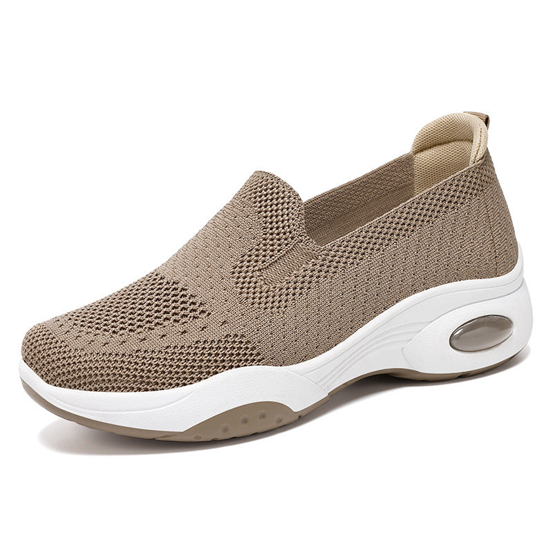 Damen nan nahtloser Strick-Freizeit-Sneaker mit atmungsaktiver Mesh-Oberschicht und sichtbarer Luftkissen-Zwischensohle Echo Archiv