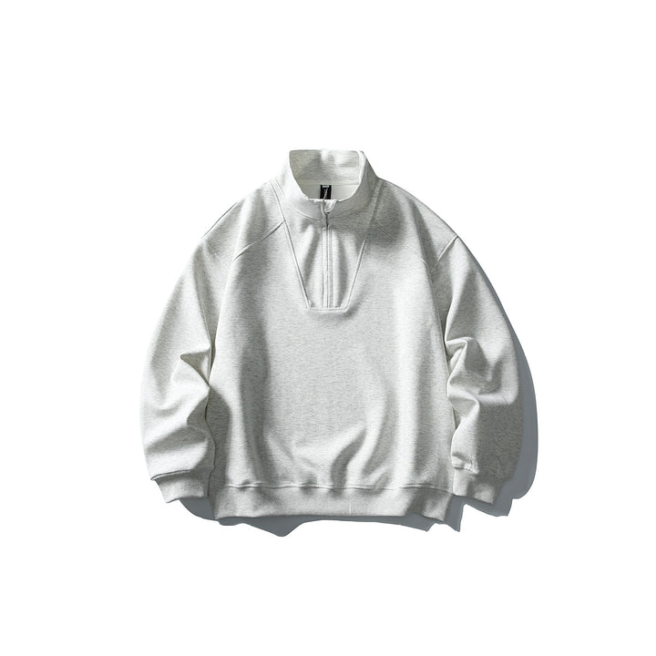 Unisex Relaxed-Halbzip-Sweatshirt mit hohem Kragen und Raglannaht Echoarchiv