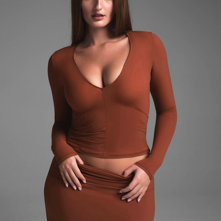 Damen Elegante Langarm-Top Echo Archiv