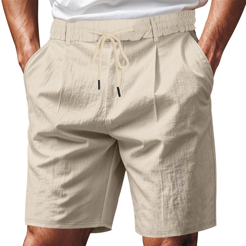 Herren nan knielange leichte Funktionsshorts mit Elastikbund, Kordelzug und tiefen Eingrifftaschen Echo Archiv