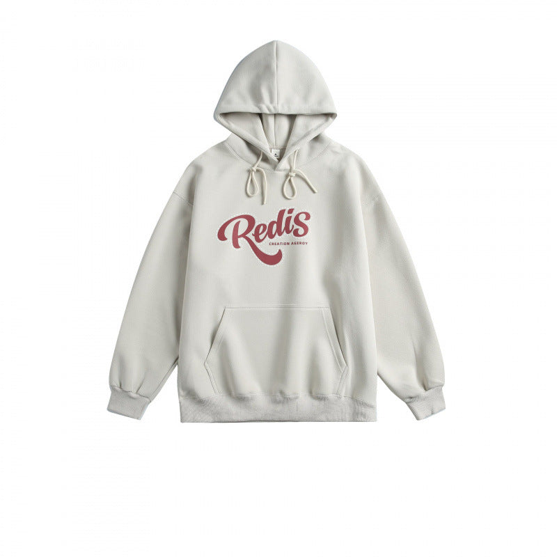 Unisex Oversize-Kapuzenpullover mit Kängurutasche, Logoprint und breitem Rippbund Echo Archiv