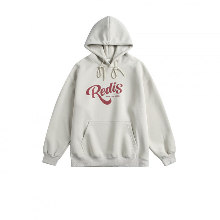 Unisex Oversize-Kapuzenpullover mit Kängurutasche, Logoprint und breitem Rippbund Echo Archiv