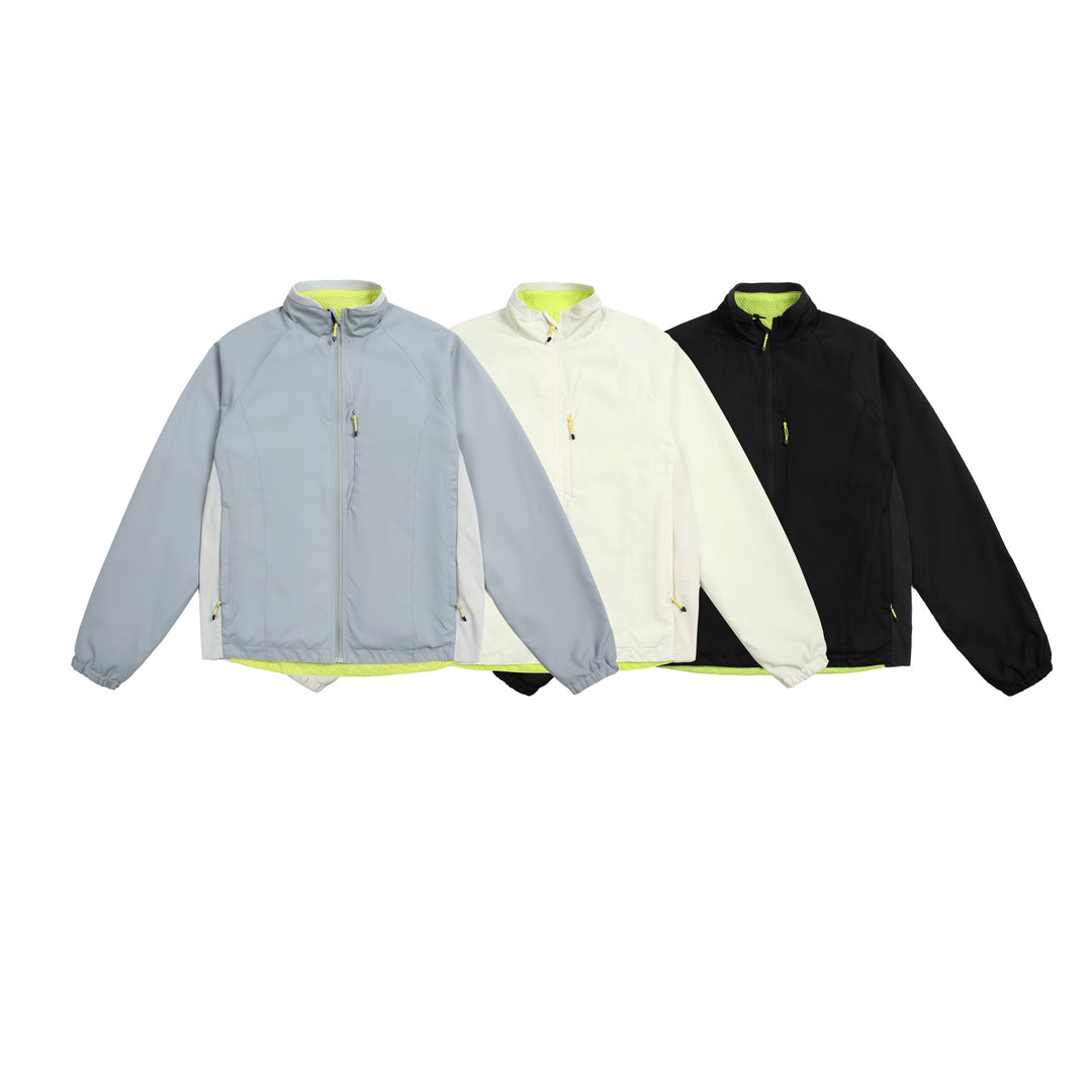 Unisex Leichte Stehkragen-Softshell-Jacke mit Fleece-Innenseite und Reißverschlusstaschen Echoarchiv