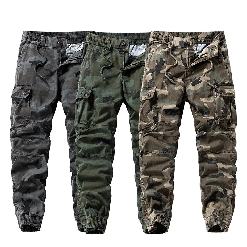 Herren Taktische Cargo‑Jogginghose im Camouflage‑Military‑Look mit Tunnelzugbund, Knieabnähern und Multifachtaschen Echo Archiv
