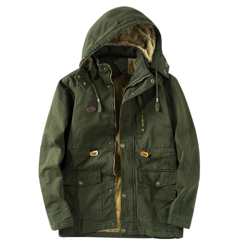Herren Thermo-Canvasparka mit Kunstfell-Innenfutter, Kapuze und Multifunktions-Taschen Echo Archiv
