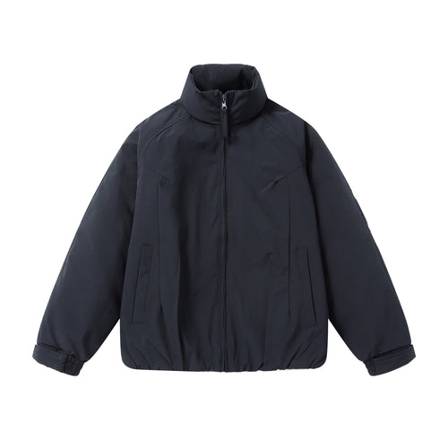 Herren Kurz‑Pufferjacke mit schützendem Stehkragen, verdecktem Reißverschluss und elastischem Saum Echoarchiv