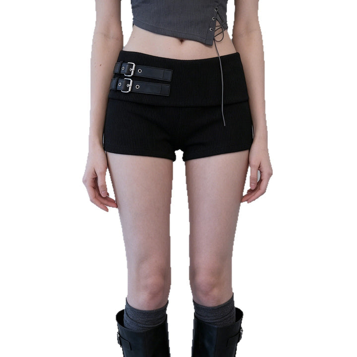 Damen Shorts mit breitem Bund und dekorativen Schnallen Echo Archiv
