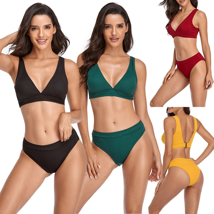Damen Triangel-Bikini-Set mit modischem Schnitt und hohem Bund Echo Archiv