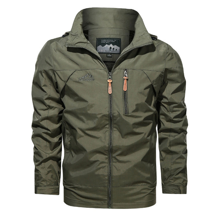 Herren nan leichte wasserabweisende Softshell Outdoorjacke mit Kapuze Brusttasche Echo Archiv