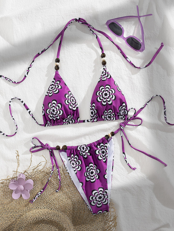 Damen Triangel-Bikini mit verspielten Bindebändern Echo Archiv