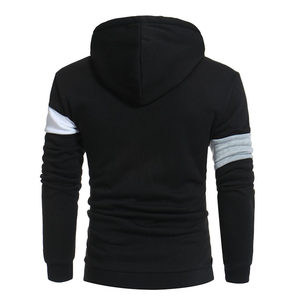 Herren sportlicher Kapuzenpullover mit Farbblockdesign Echoarchiv