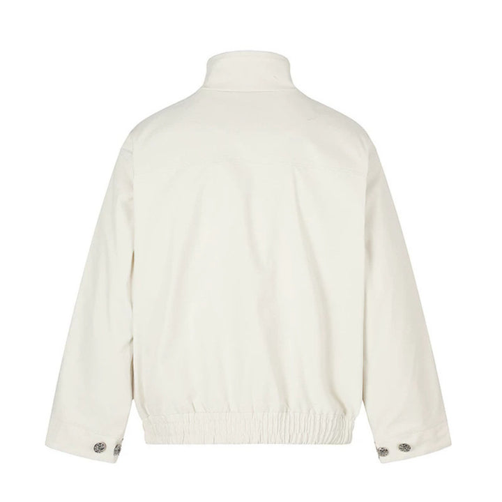 Damen Leichte Oversize-Fieldjacke mit Stehkragen, Druckknopfleiste und aufgesetzten Klappentaschen Echoarchiv