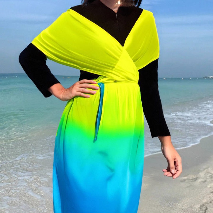 Damen Strandkleid mit Wickel- und Farbverlauf Echo Archiv