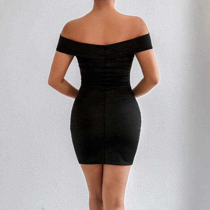 Damen Asymmetrisches Minikleid mit komfortabler Raffung und schulterfreiem Design Echo Archiv