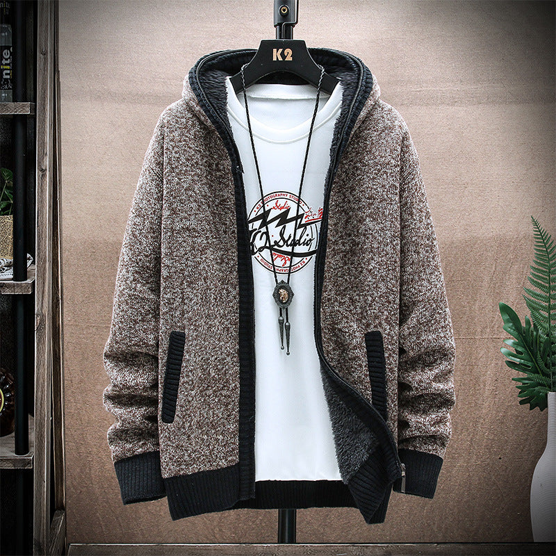 Herren gemütliche Strickjacke mit tiefem V-Ausschnitt und praktischen Taschen Echoarchiv