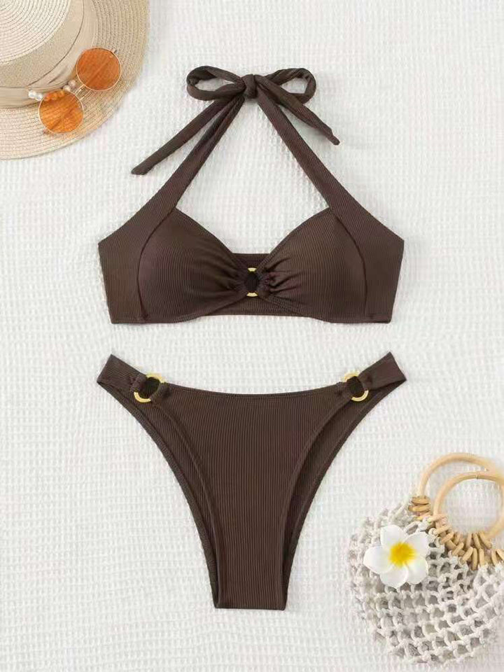 Damen Bikini-Set mit modischem Knoten und elastischem Material Echo Archiv