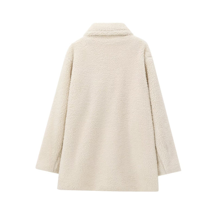 Damen Oversize Teddy‑Mantel aus Kunstfell mit Reverskragen und kastiger Silhouette Echo Archiv