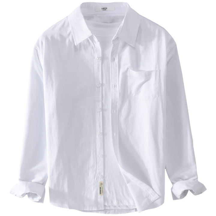 Herren Leichtes Baumwoll‑Leinen Overshirt mit Brusttasche und Relaxed‑Fit Echoarchiv