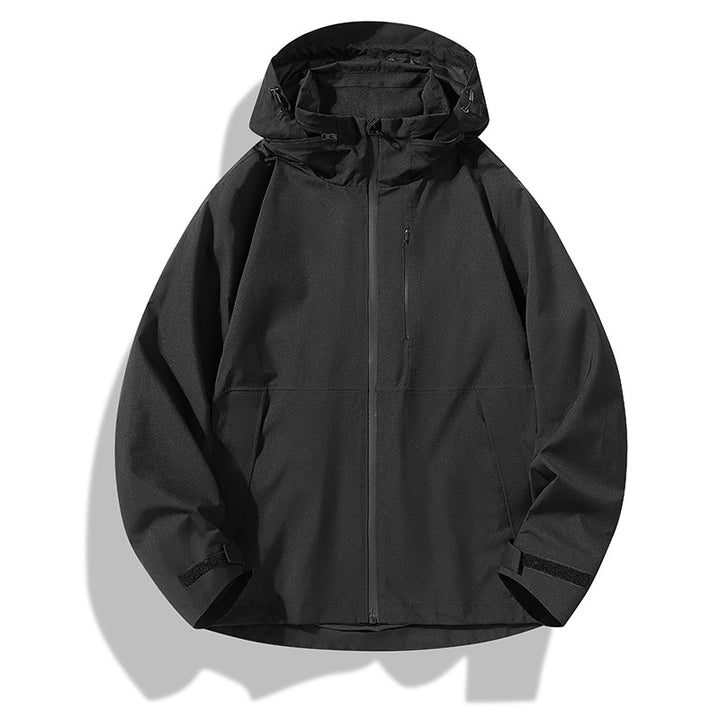 Herren Zweilagige wasserdichte Outdoorjacke mit Kapuze, Verschweißten Reißverschlüssen und Kontrastpaneelen Echo Archiv