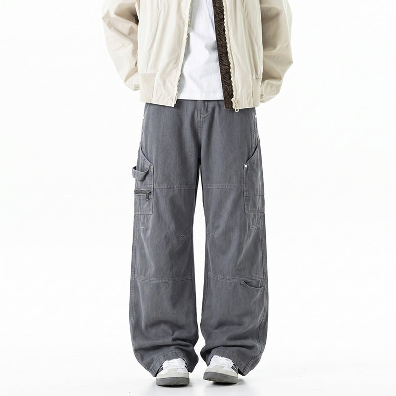 Damen Weite Utility-Cargo-Hose mit elastischem Bund, Multifunktionstaschen und Workwear-Details Echo Archiv