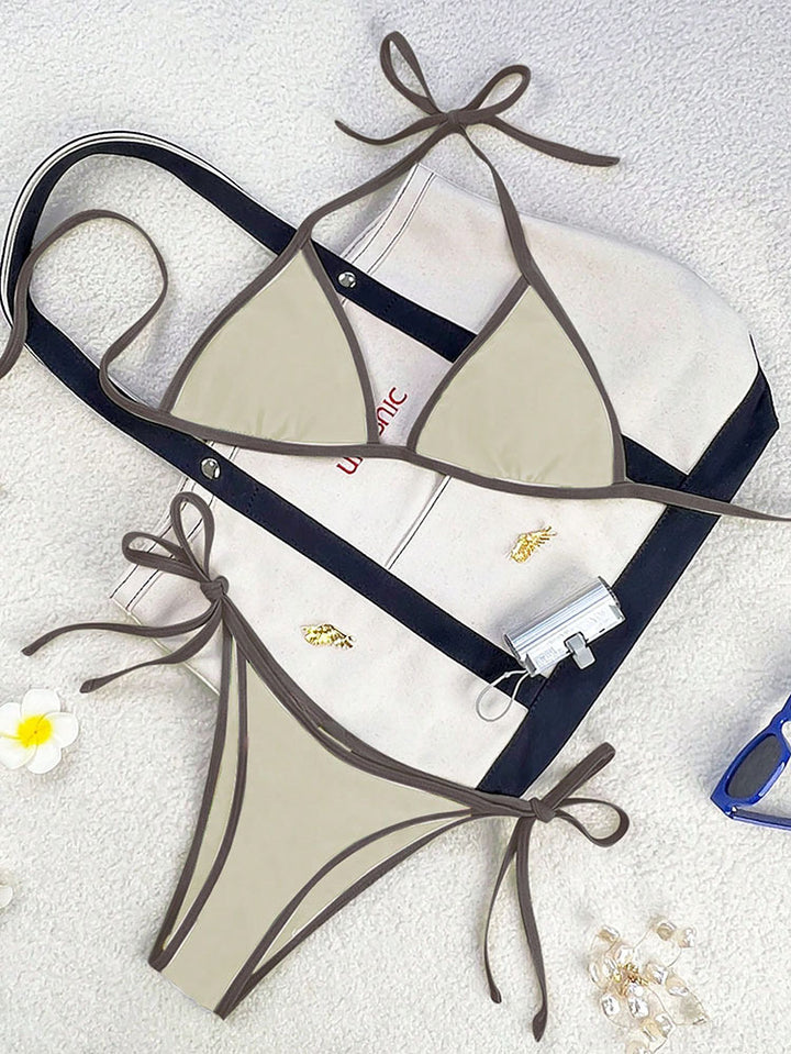 Damen Triangel-Bikini mit verspielten Schleifendetails Echo Archiv