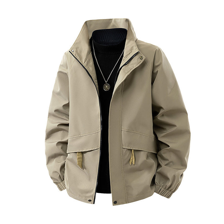 Damen Leichte Oversize‑Übergangsjacke ohne Kapuze mit Kordelzug, Pattentaschen & elastischen Bündchen Echoarchiv