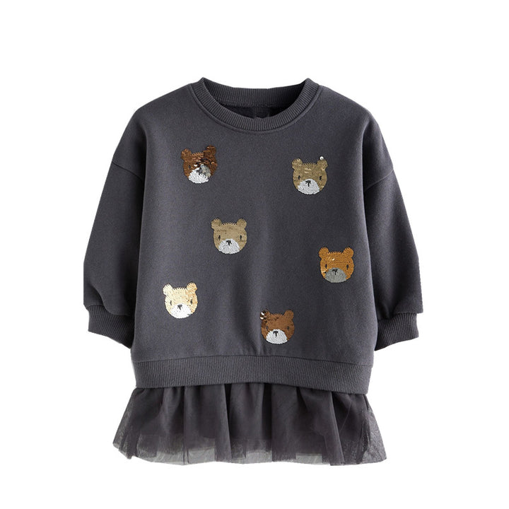 Mädchen Sweatshirt mit Tüllunterrock und tierischen Applikationen Echo Archiv
