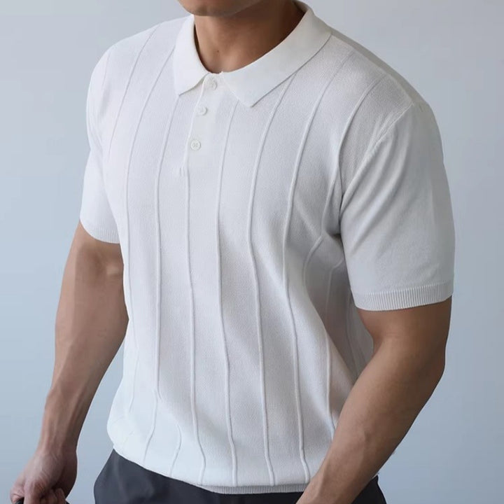 Herren Kurzarm Poloshirt mit Struktur Echo Archiv