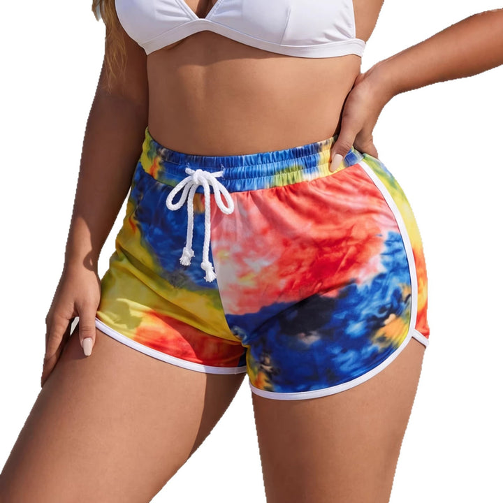 Damen sportliche Badeshorts mit buntem Batikmuster Echo Archiv