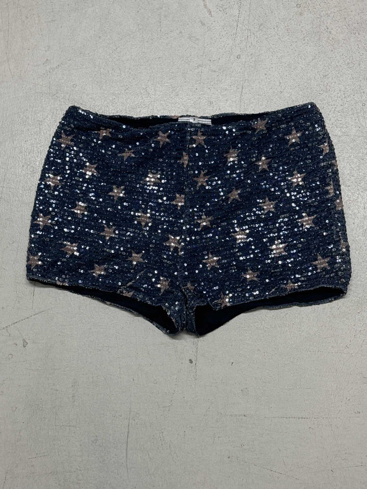 Damen Minirock mit glitzerndem Polka-Dot-Muster und elastischem Bund Echo Archiv