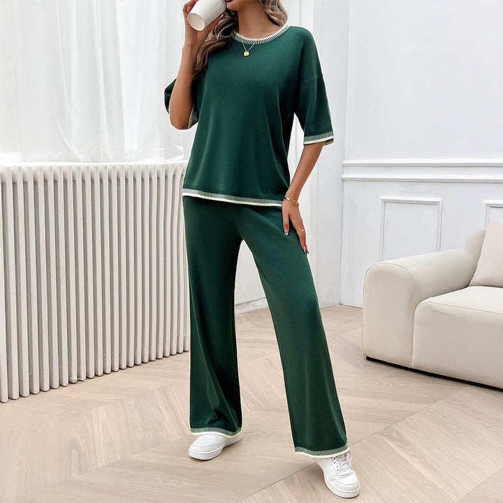 Damen Lässiges Set aus weitem Oberteil und weiten Hosen Echo Archiv