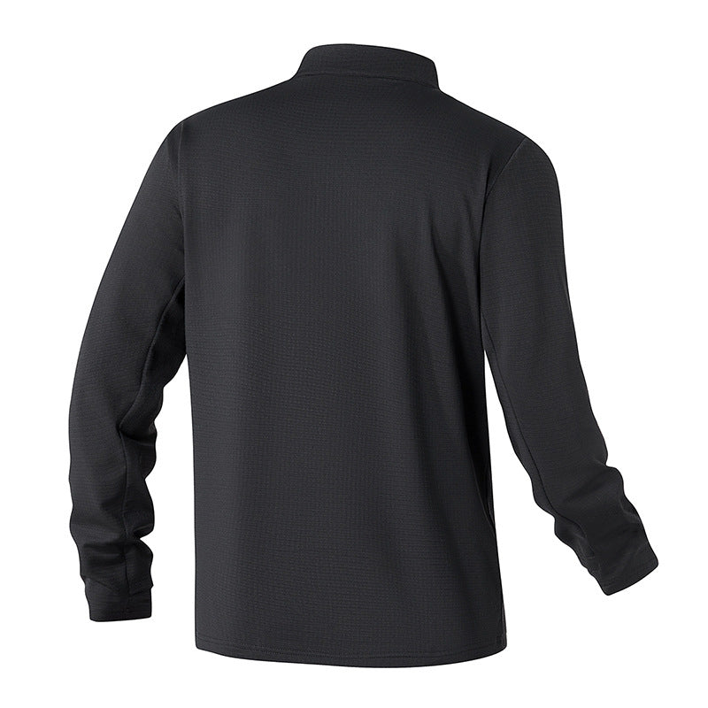 Herren Technisches Langarmshirt mit Stehkragen und halbem Reißverschluss Echoarchiv
