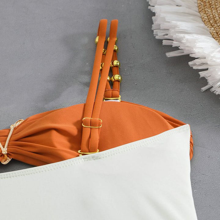 Damen Einteiler Badeanzug mit elegantem Cut-Out und modischen Trägerschlaufen Echo Archiv