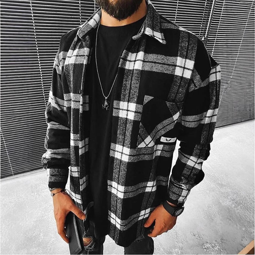 Herren Karomuster Hemdjacke Echoarchiv