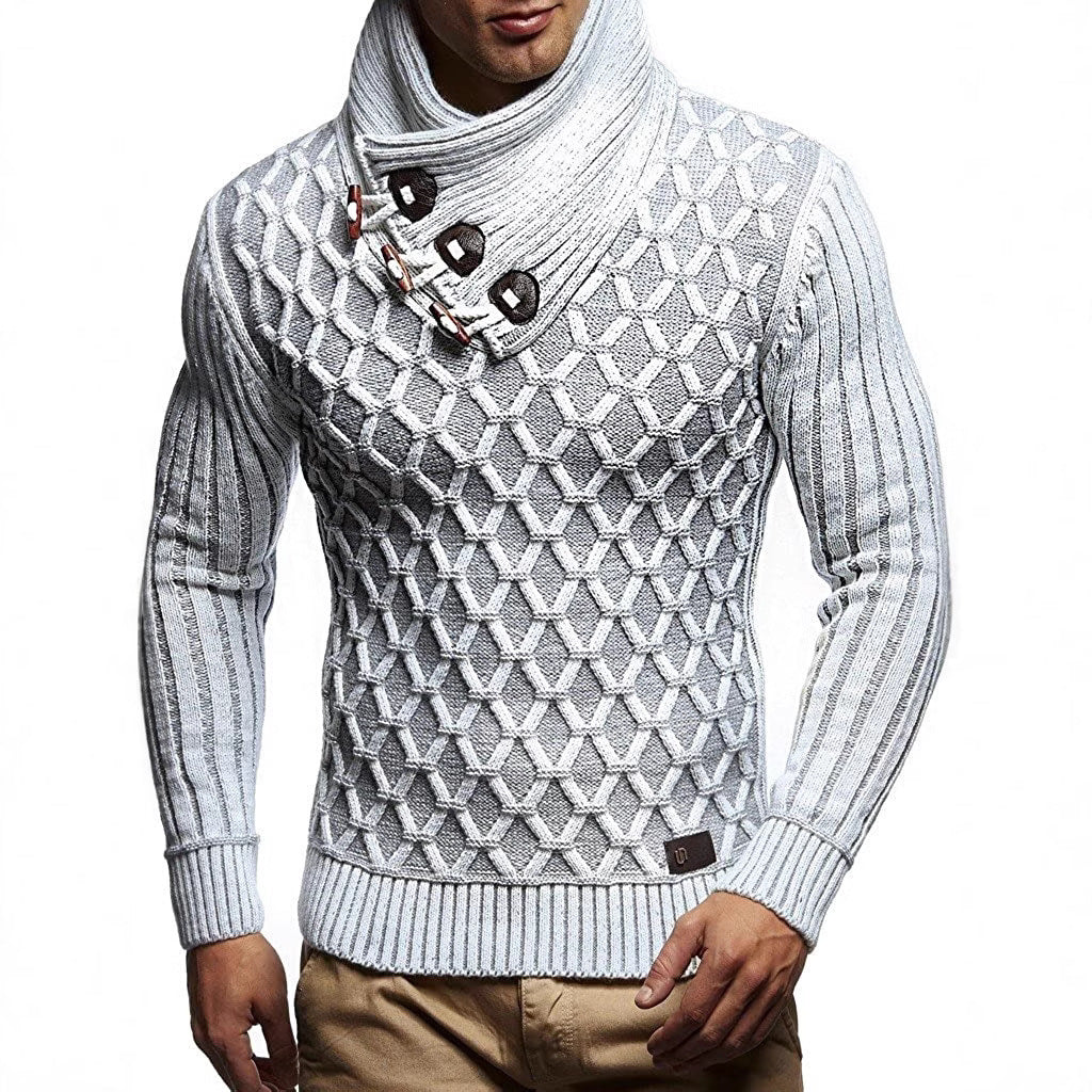 Herren Strickpullover mit innovativem Wellenmuster Echoarchiv