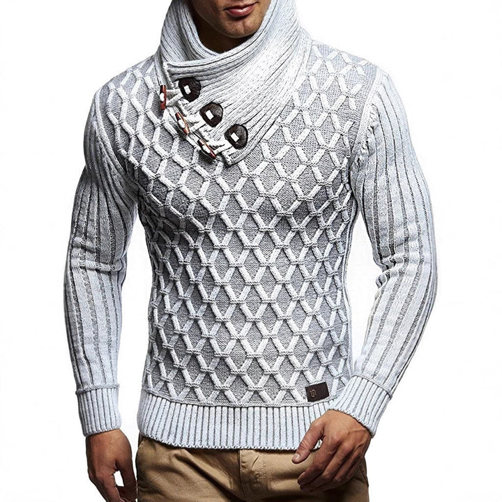 Herren Strickpullover mit innovativem Wellenmuster Echoarchiv