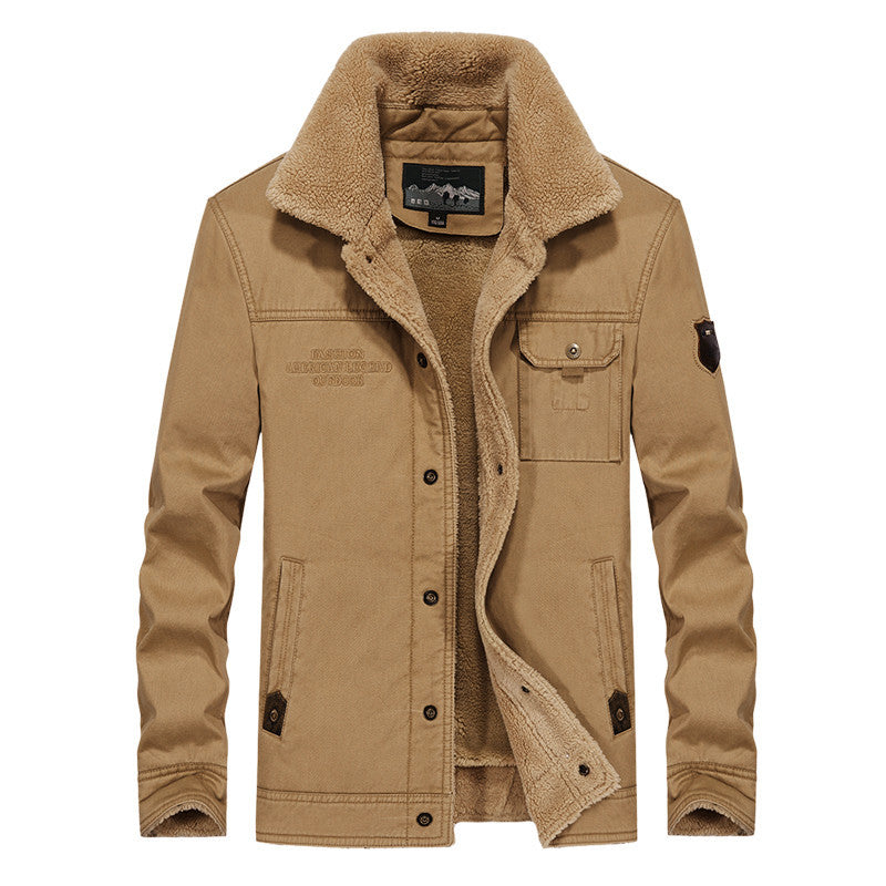 Herren wattierte Sherpa-Canvas Feldjacke mit Teddyfutter und Thermoisolierung Echoarchiv