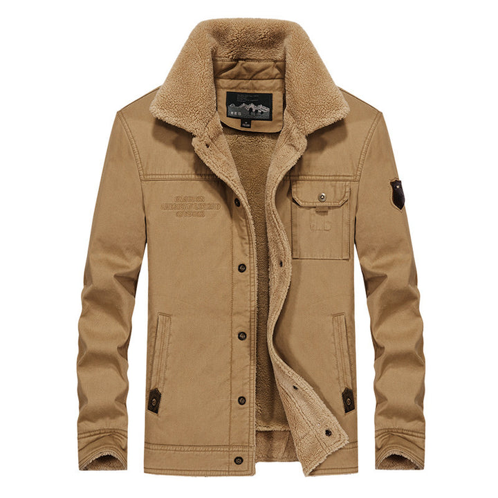 Herren wattierte Sherpa-Canvas Feldjacke mit Teddyfutter und Thermoisolierung Echoarchiv